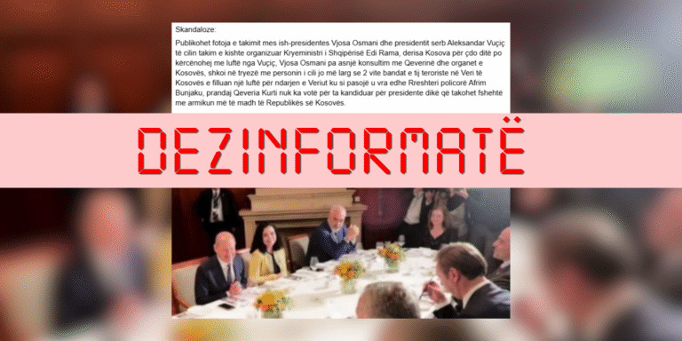 Përmes një fotografie të vjetër pretendohet rrejshëm se nën organizimin e Ramës, Osmani u takua me Vuçiqin