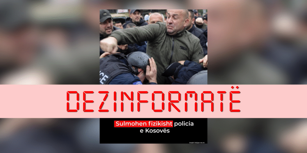Policia e Kosovës nuk u sulmua në Skenderaj, e imazhi u gjenerua me IA
