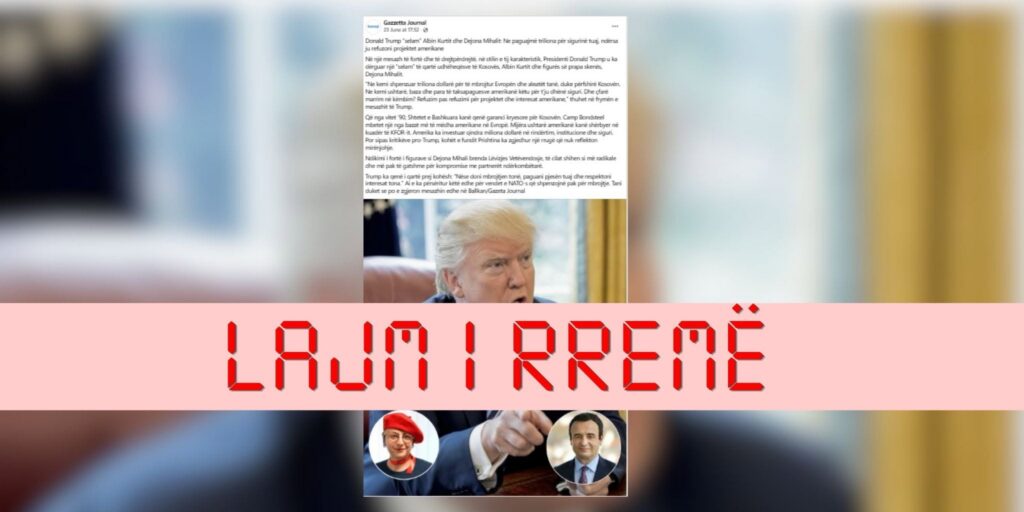 Publikohet deklaratë e pathënë e Trumpit për Kosovën