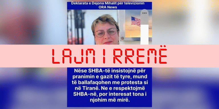 Лажна тврдња да је Михали упозорио на протесте против САД ако се инсистира на америчком гасу