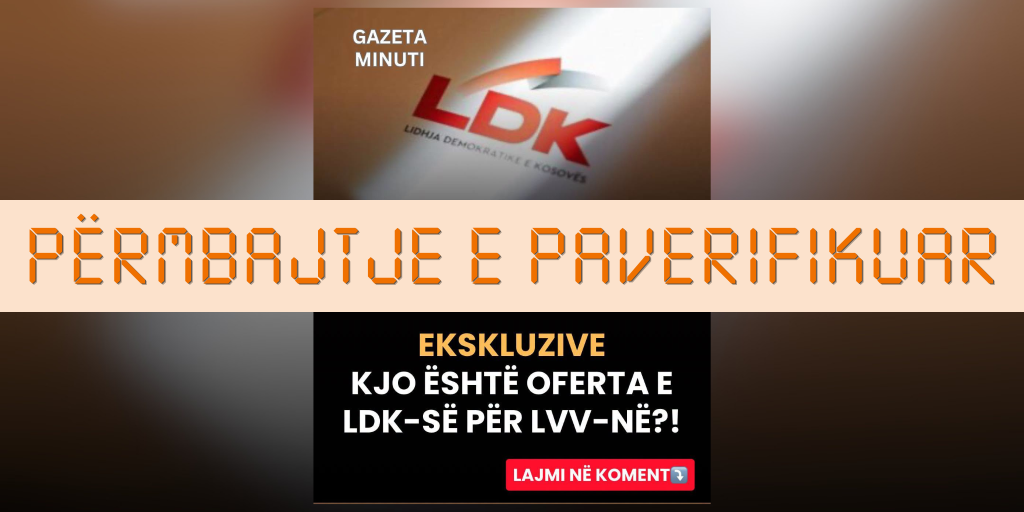 Pretendohet pa fakte se LDK-ja i ka ofruar kushte LVV-së për koalicion