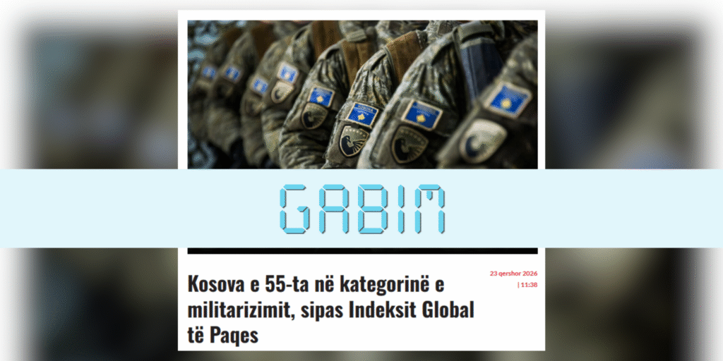 Kosova e 47-ta dhe jo e 55-ta në IGP në kategorinë e militarizimit