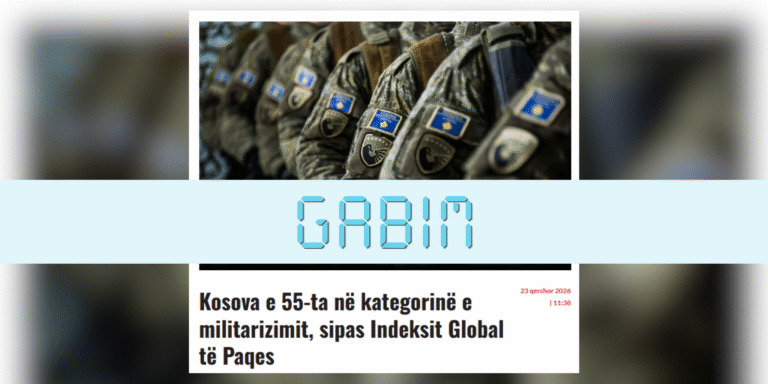 Kosova e 47-ta dhe jo e 55-ta në IGP në kategorinë e militarizimit