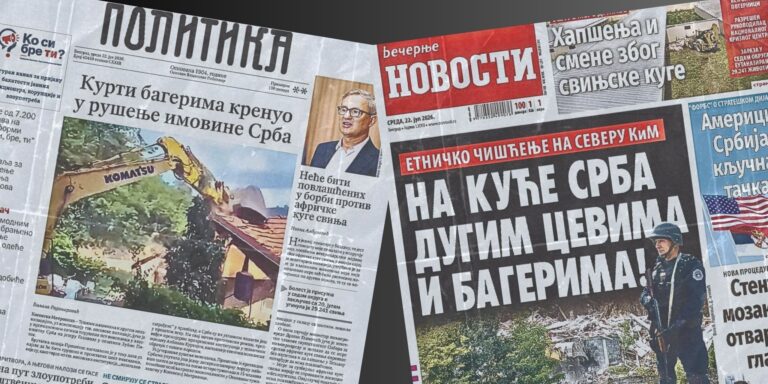 Mediat serbe e paraqesin rrënimin e objekteve pa leje në Ujman si aksion kundër serbëve