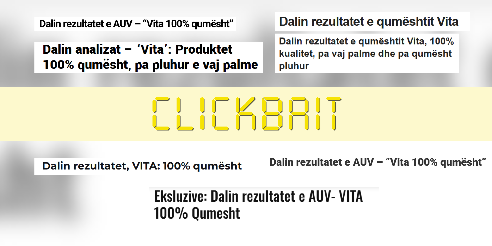 Tituj çorientues mbi analizat e qumështit “Vita”