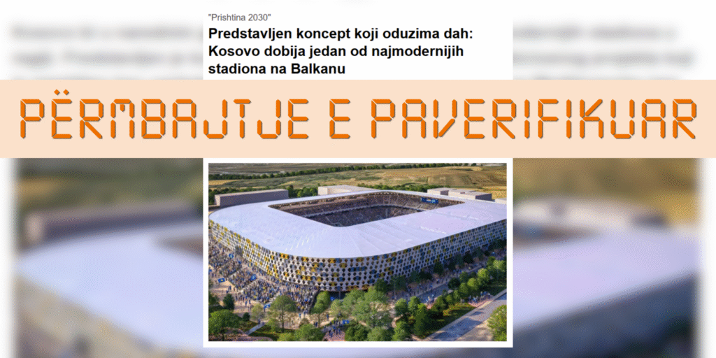 Jo projekti zyrtar, fotot e “stadiumit të ri të Kosovës” janë nga një koncept arkitektonik