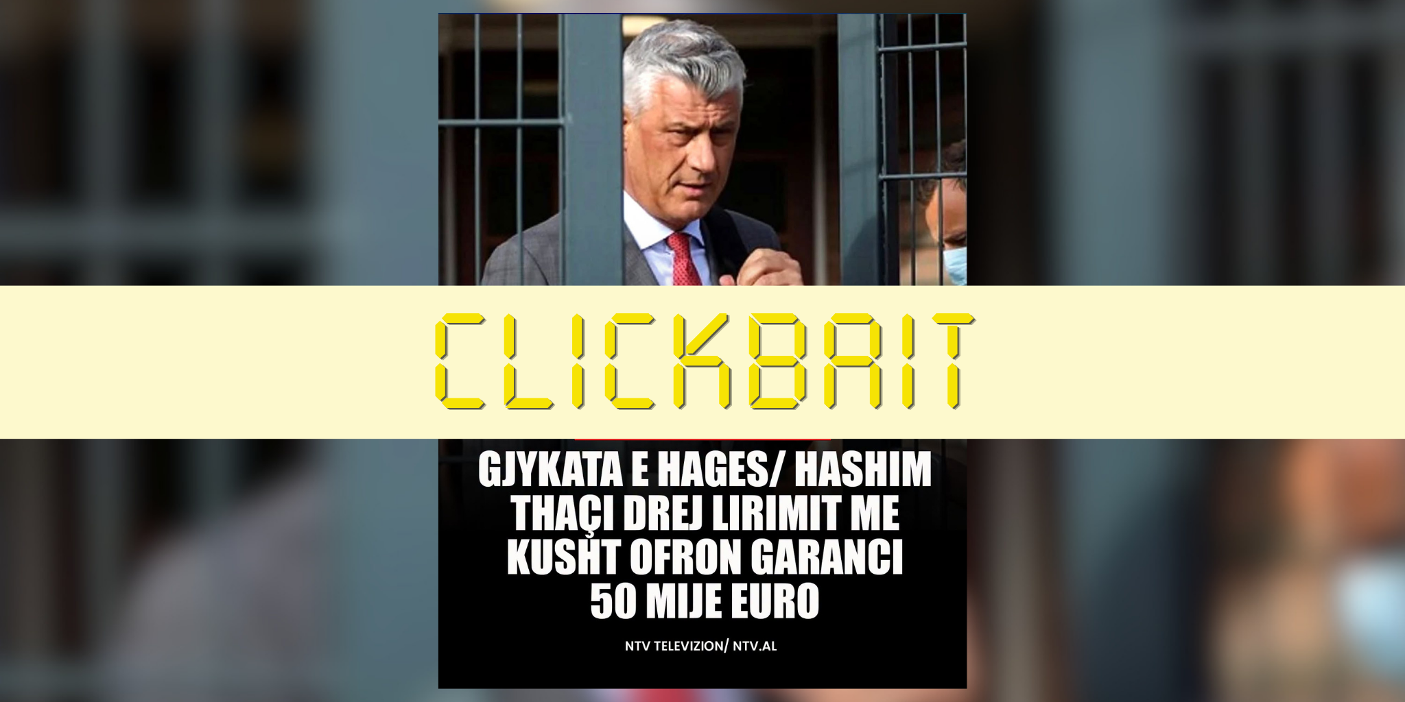 Titulli lë të kuptohet se lirimi i Thaçit me kusht është i sigurt