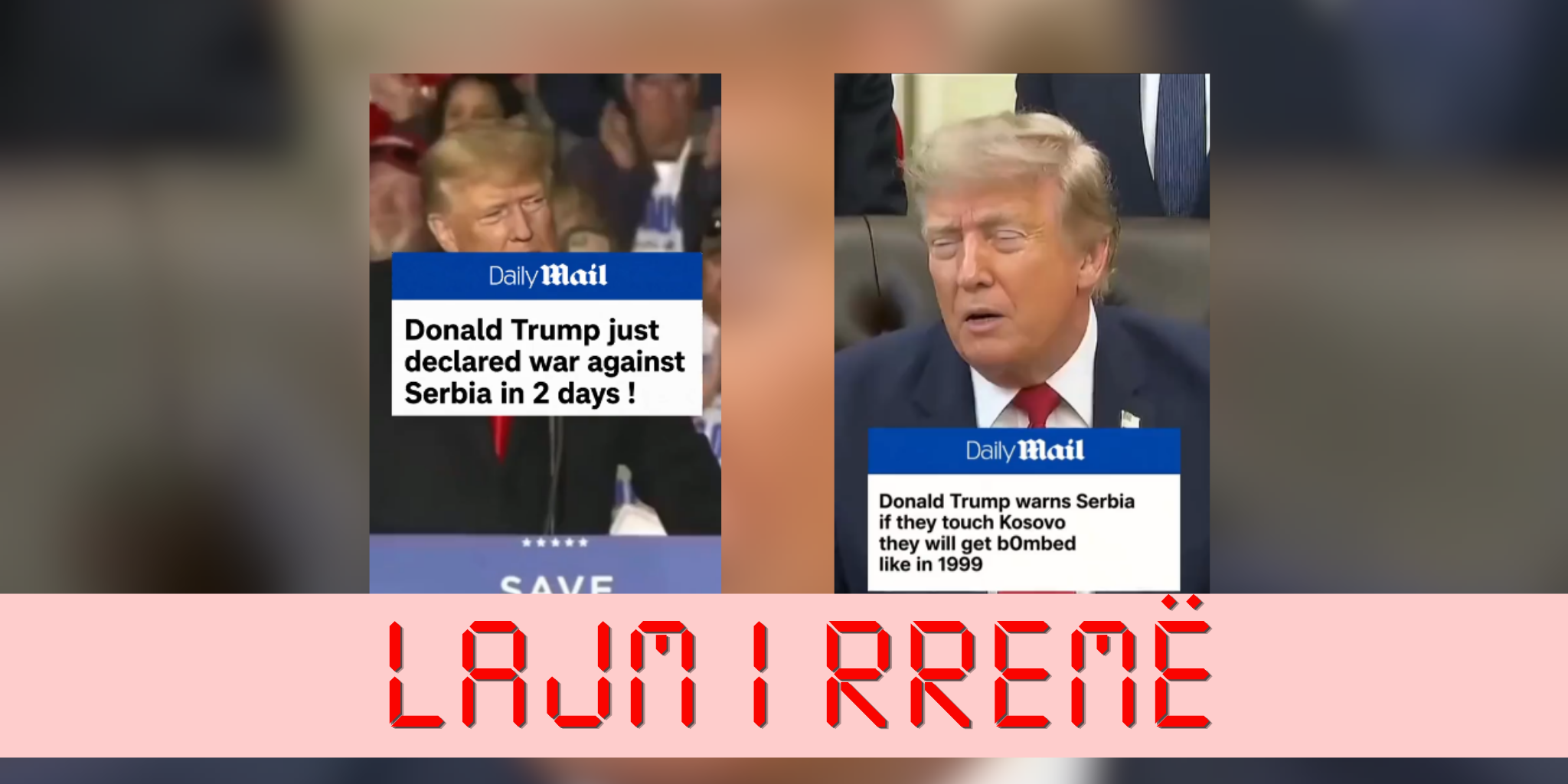 Trumpi s’e ka kërcënuar Serbinë me bombardim për Kosovën, videot janë gjeneruar me IA