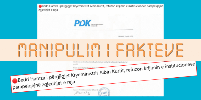 Hamza nuk refuzoi krijimin e institucioneve dhe nuk kërkoi zgjedhje të reja