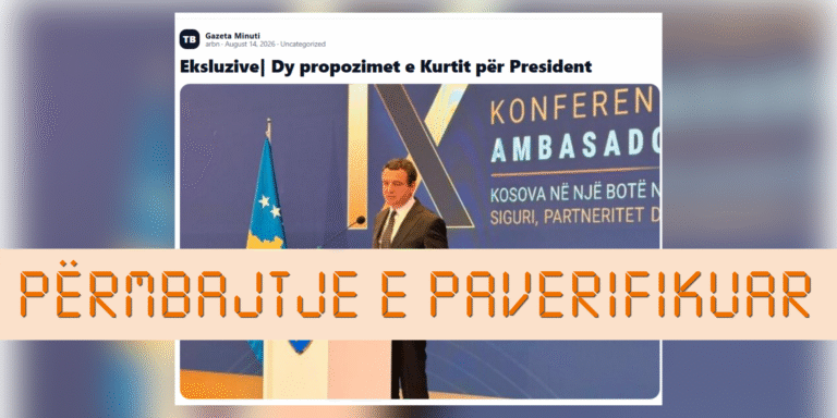 Pretendohet pa fakte se Kurti ka dy emra jopartiakë për president