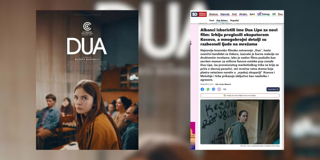 Si mediat serbe po ndërtojnë narrativa të paqena rreth filmit “Dua”