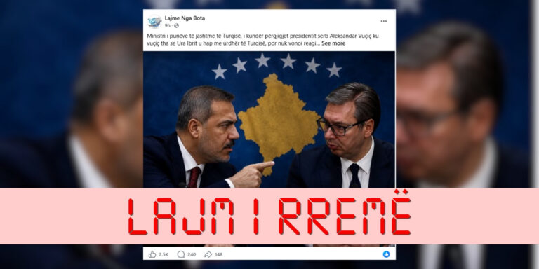 Pretendohet rrejshëm se ministri i Jashtëm turk reagoi ndaj Vuçiqit për hapjen e Urës së Ibrit