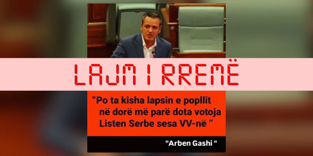 Gashi s'ka thënë se do ta votonte Listën Serbe para Vetëvendosjes