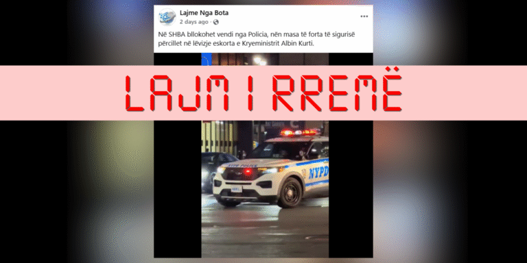 Videoja e vjetër e policisë së New York-ut paraqitet rrejshëm si eskortë e Kurtit në SHBA