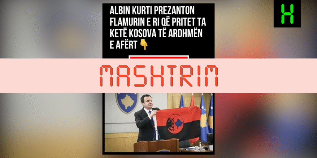 Imazhi i gjeneruar me inteligjencë artificiale paraqitet rrejshëm si flamuri i ri që pritet ta ketë Kosova