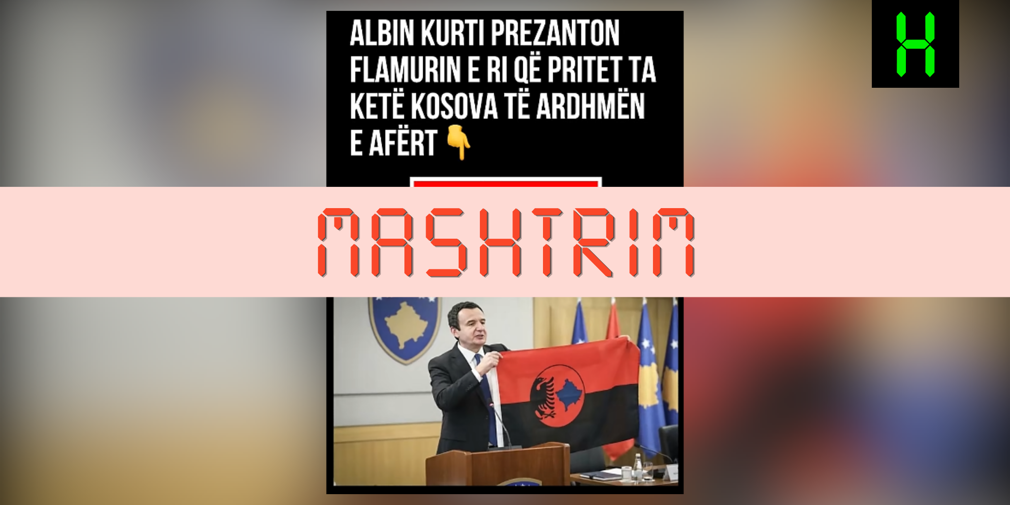 Imazhi i gjeneruar me inteligjencë artificiale paraqitet rrejshëm si flamuri i ri që pritet ta ketë Kosova