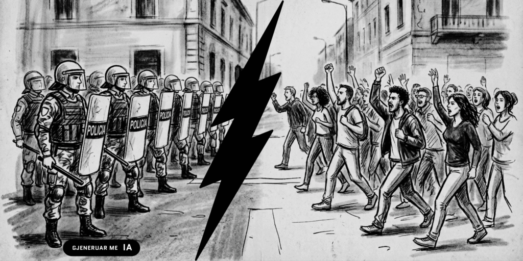 Narrativa të kundërta në media sociale lidhur me protestën