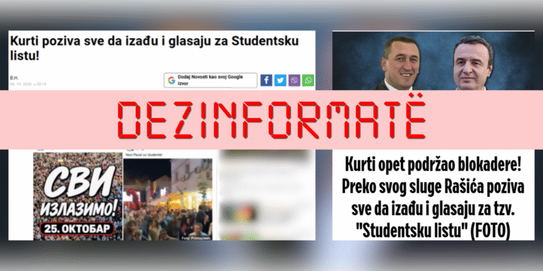 Pretendime pa fakte se Kurti po financon mbështetjen për Listën Studentore në Serbi
