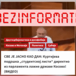 Pretendohet pa fakte se Kurti po e mbështet Listën Studentore në Serbi përmes deputetit Raduloviq