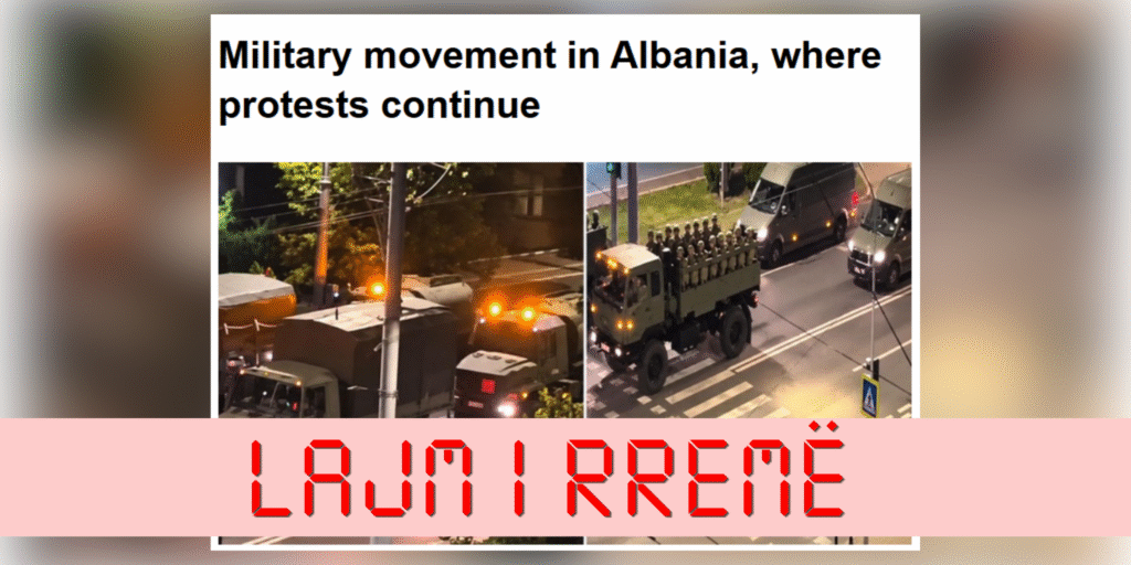 Videoja e lëvizjes së mjeteve ushtarake nuk u realizua në Shqipëri, por në Moldavi