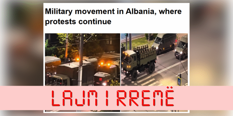 Videoja e lëvizjes së mjeteve ushtarake nuk u realizua në Shqipëri, por në Moldavi