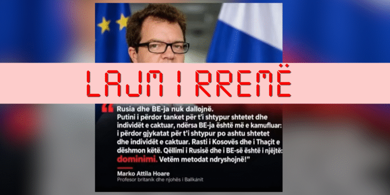 Historiani britanik nuk ka dhënë deklaratë që krahason BE-në me Rusinë dhe përmend rastin e Thaçit