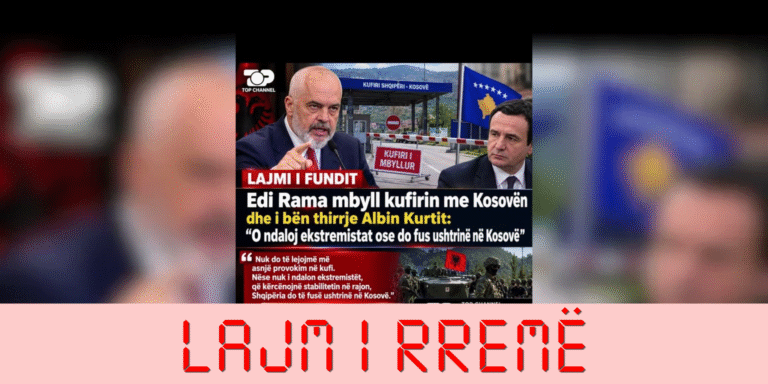 Pretendimi se Edi Rama kërcënoi me ushtri në Kosovë është i rremë, imazhi është gjeneruar me IA